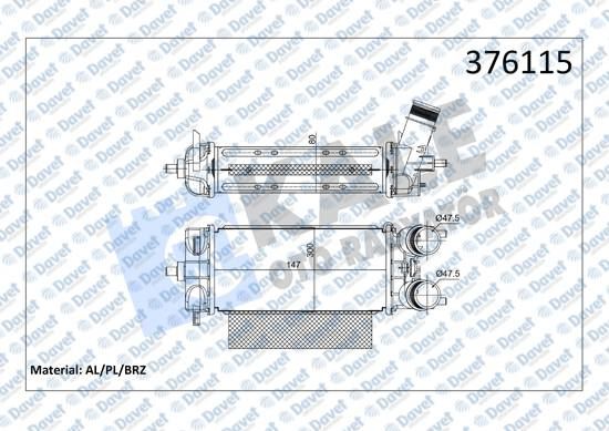 42-1920 Turbo Radyatoru (Intercooler) Ford Fiesta Vii 1.5 Tdci 2017-